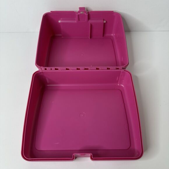 Vintage Tiny Toon Adventures Pink Plastic Lunch Box with Thermos 1990 Bugs Babs - Picture 9 of 16